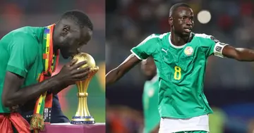 Cheikhou Kouyaté in action for Senegal at the Africa Cup of Nations. Credit: @FootballSenegal