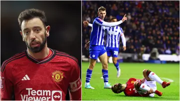 Bruno Fernandes was criticized for diving against Wigan
