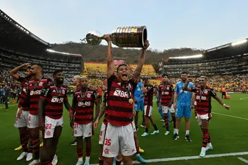 Gomes (C) won the Copa Libertadores last year