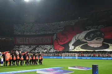 AC Milan fans created an impressive atmosphere at the San Siro