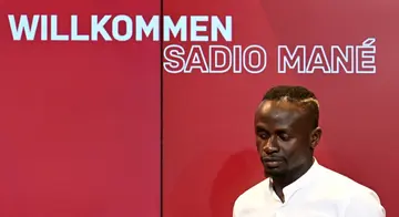 Senegal star Sadio Mane pictured after signing a three-year contract with Bayern Munich on June 22, 2022.