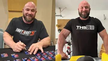 American arm wrestler Dave Chafee looking happy