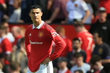 Cristiano Ronaldo started on the bench for Manchester United's 2-1 defeat to Brighton