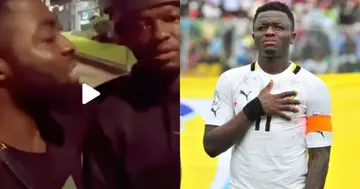 Sulley Muntari playing for Ghana. SOURCE: Twitter/ @ghanafaofficial TikTok/ 
CantaLife97