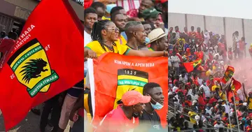 Supporters of Asante Kotoko went ecstatic following the club's win over Dreams FC on Sunday. Photo credit: @phacelord
