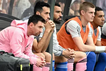Lionel Messi remains on the bench during Inter Miami's friendly against a Hong Kong XI
