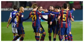 Barcelona vs Real Sociedad: Alba, De Jong scores as La Blaugrana win 2-1