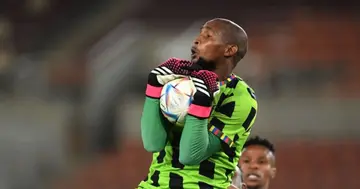 Melusi Buthelezi catches the ball for TS Galaxy.