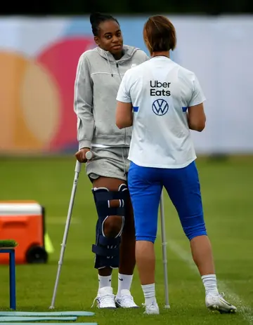 France striker Marie-Antoinette Katoto will miss the World Cup with a knee injury suffered at the Euro in July last year