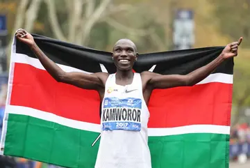 Geoffrey Kamworor breaks world record to win Copenhagen Half Marathon