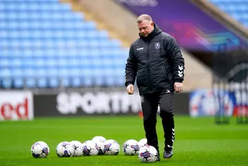 Mark Robins during a training session