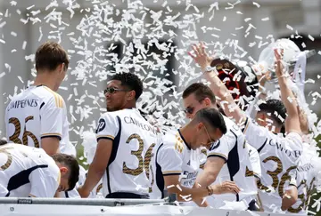 Real Madrid players enjoyed an open-top bus parade after wrapping up their La Liga win last weekend as Barcelona fell short