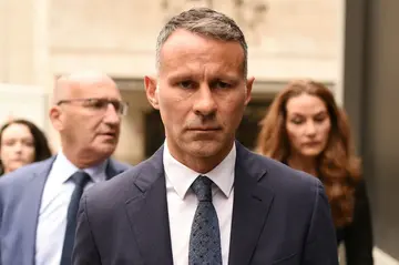 Wales manager and former Manchester United star Ryan Giggs pictured outside Manchester Crown Court in 2021