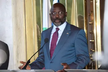 What was George Weah's net worth before becoming president?