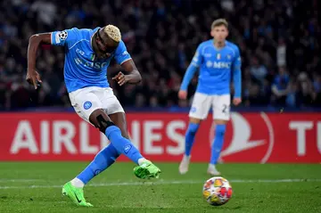 Victor Osimhen scored his ninth goal of the season against Barca