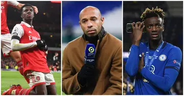 Thierry Henry, Eddie Nketiah, Tammy Abraham, Arsenal