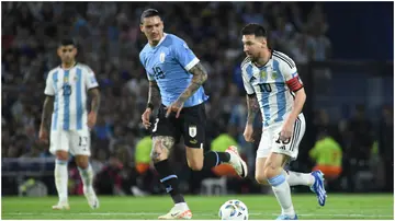 Cuti Romero, Darwin Nunez, Lionel Messi, Uruguay, FIFA 2026 World Cup qualifier, La Bombonera, Argentina.