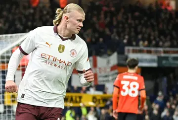 Erling Haaland scored five times in Manchester City's 6-2 thrashing of Luton