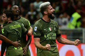 Olivier Giroud ensured Milan took the points with his team's second of the night