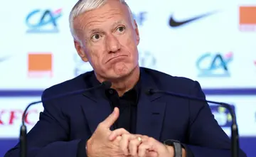 France coach Didier Deschamps speaking to reporters in Paris on Thursday