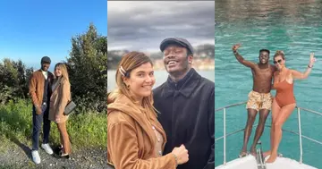 Black Stars winger Emmanuel Gyasi spotted chilling on holidays with Italian girlfriend