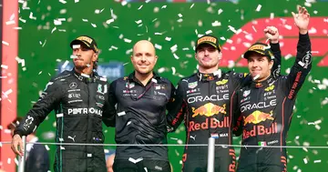 Red Bull, FOrmula 1, Mexico Grand Prix, Sergio Perez, Lewis Hamilton, Max Verstappen