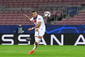 Kylian Mbappe in action for Paris Saint-Germain.
