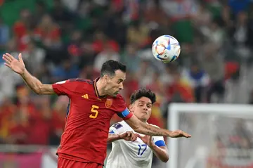 Spain captain Sergio Busquets controlled the midfield in his side's comfortbale win against minnows Costa Rica at the World Cup
