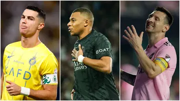 Cristiano Ronaldo, Lionel Messi, Kylian Mbappe, GOAT, Inter Miami, Al-Nassr, PSG