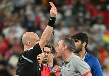 South Korea's Portuguese coach Paulo Bento was given a red card at the end of the Ghana match