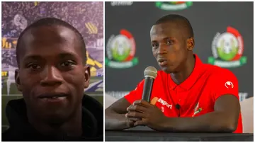 Harambee Stars defender Stanley Wilson to trial with Sweden's AIK Fotboll. Photos: AIK Fotboll and Harambee Stars.