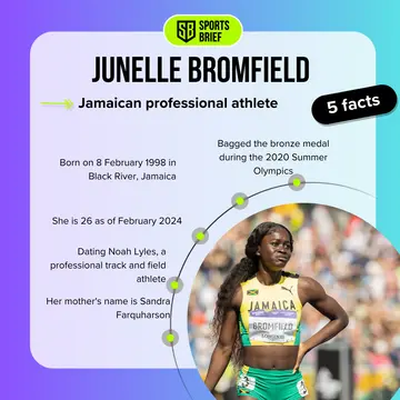Junelle Bromfield of Jamaica afer the women's 400m finals at Alexander Stadium 