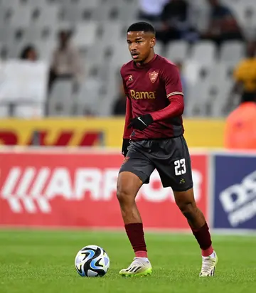 Jayden Adams is reportedly linked with a move to Mamelodi Sundowns from Stellenbosch FC. Photo: @MrSM_Mhlanga.
