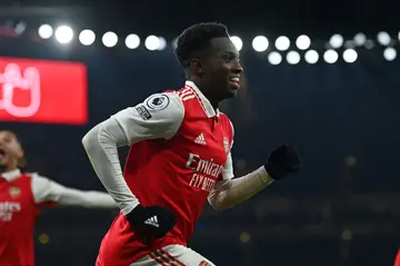 Eddie Nketiah's winner moved Arsenal five points clear at the top of the Premier League