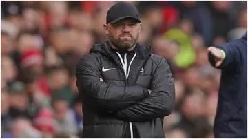 Birmingham City manager Wayne Rooney during the Sky Bet Championship match at the Stadium of Light. Photo by Owen Humphreys.