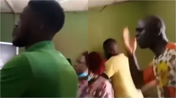 Boys Continue to Say Amen As Pastor Storms Betting Centre to Preach Against It