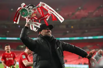 Jurgen Klopp will be looking to lift the Carabao Cup once more when Liverpool take on Chelsea.