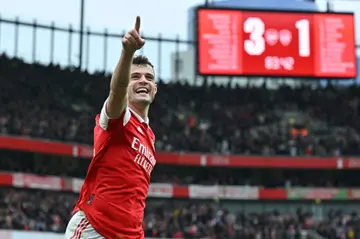 Arsenal are eight points ahead of Manchester City at the top of the Premier League