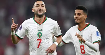 World Cup 2022, Morocco, Hakim Ziyech, Scores, Second Fastest, Goal of the Tournament, Long Range Effort, Sport, World, Soccer