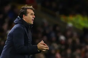 Winning start - Wolves manager Julen Lopetegui looks on during a debut 2-0 victory over Gillingham at Molineux in England's League Cup