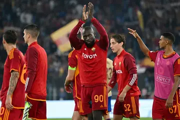 Romelu Lukaku (C) has scored seven times for Roma since signing on loan from Chelsea