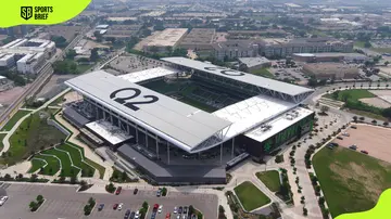 Aerial view of the Q2 Stadium