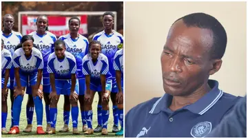 Edward Githua, Gaspo Women FC Chairman has been suspended amind sexual harassment allegations. Photos: Gaspo FC and FKF. 