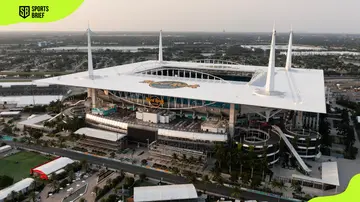 A general aerial view of the Hard Rock Stadium