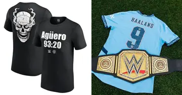 The WWE and Manchester City have launched a new range of collaborative merchandise. 