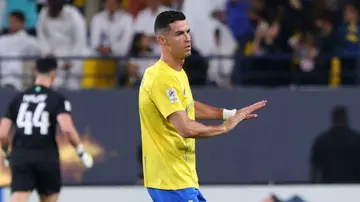 Cristiano Ronaldo, Al-Nassr, calma, celebration Istiqlol Dushanbe, AFC Champions League, goal