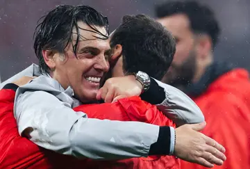 Turkey boss Vincenzo Montella celebrates after the Euro 2024 win over Austria