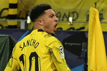 Dortmund forward Jadon Sancho opened the scoring after three minutes on Wednesday