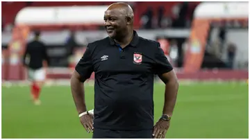 Pitso Mosimane is seen as a potential replacement for Pyramids FC manager. Photo: Tnani Badreddine.