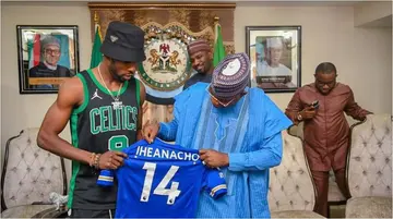 Another Super Eagles Star Visits Governor Yahaya Bello of Kogi State Ahead of 2023 Elections